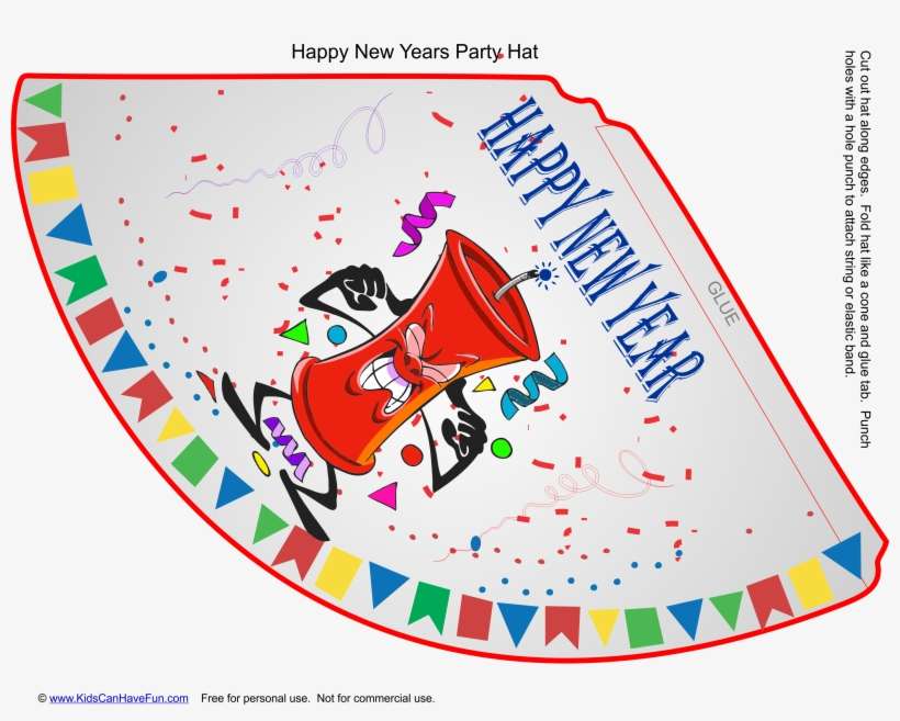 Happy New Year Party Hat Http - Illustration, transparent png download