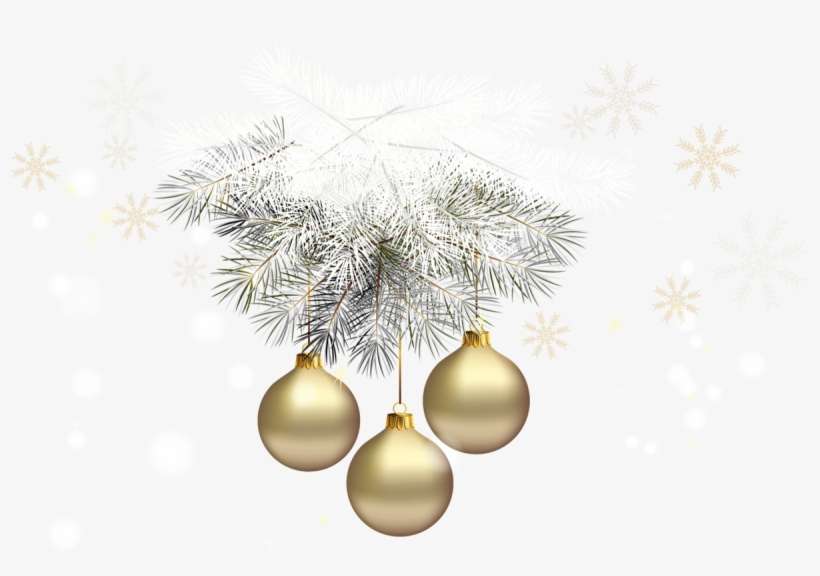 Silver Clipart Transparent - Gold Christmas Balls Png, transparent png download