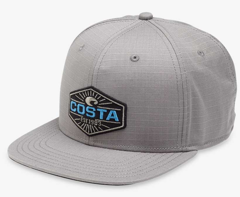 Costa Del Mar Neptune Flat Brim Hat In Gray, Angle - Costa Neptune Ripstop Flat Brim Hat, transparent png download