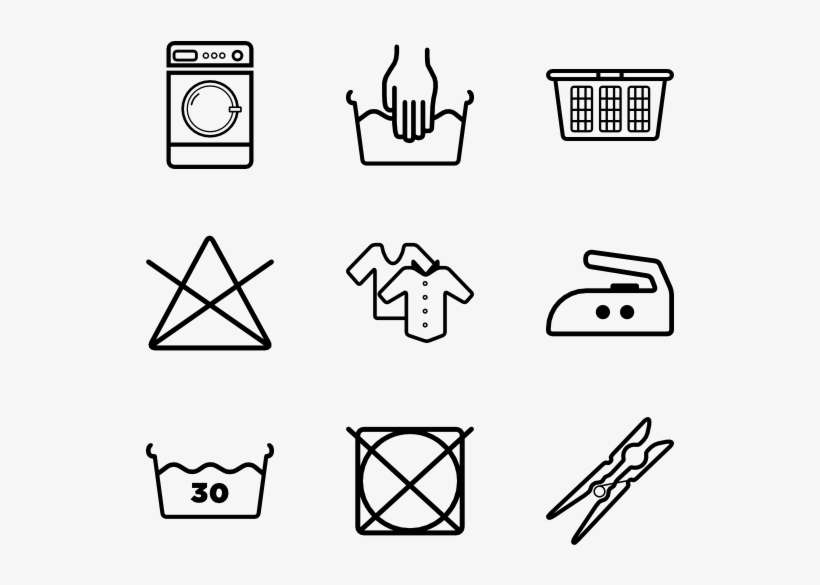 Laundry Guide Laundry Icons Vector PNG Image Transparent PNG Free