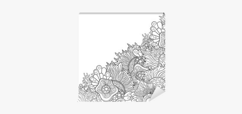 Zentangle Style Invitation Card - Doodle, transparent png download