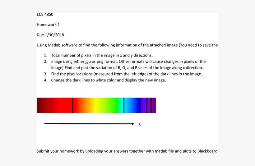 Homework 1 Due 1/30/2018 Using Matlab Software To Find - Emission Spectrum Of Hydrogen, transparent png download