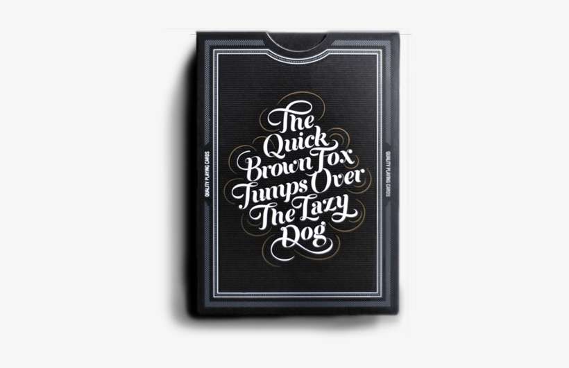 The Type Deck Playing Cards Typography Joker The - The Quick Brown Fox Jumps Over The Lazy Dog, transparent png download