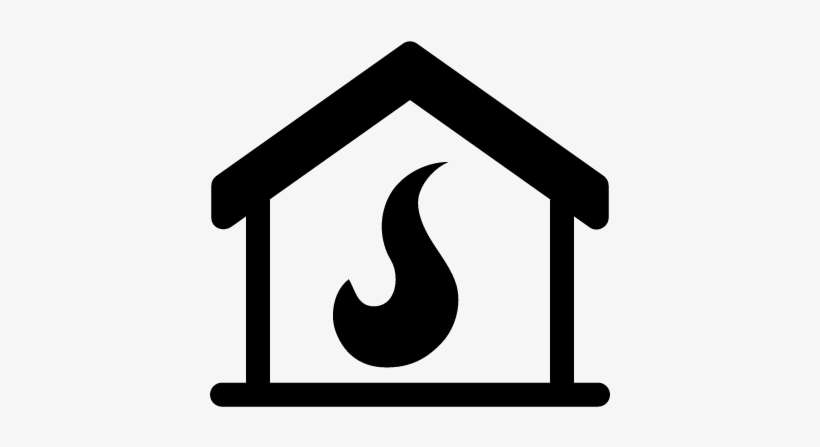 House With Flame Vector - House, transparent png download