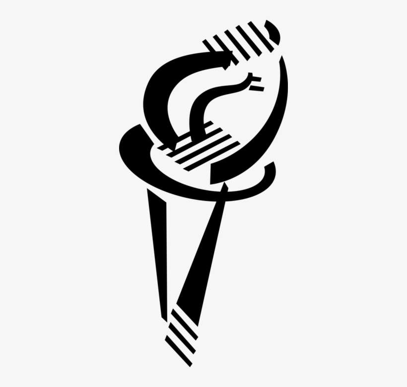 Vector Illustration Of Torch Flame Symbol Of Olympic - Illustration, transparent png download
