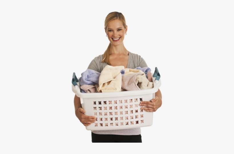 Image - Woman With Laundry Basket Png, transparent png download