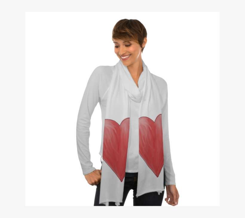 Watercolor Heart Scarves - Roupas Da Nova Era, transparent png download