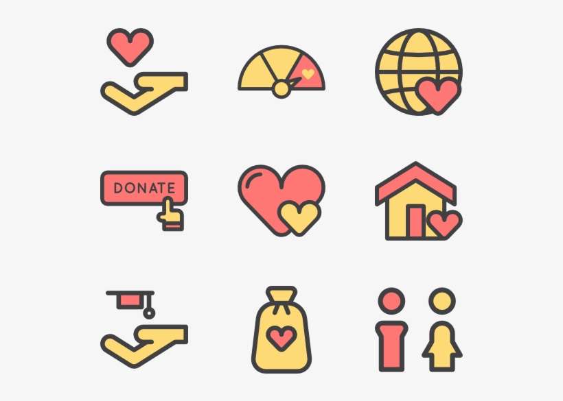 Charity 30 Icons - Donating Icons, transparent png download