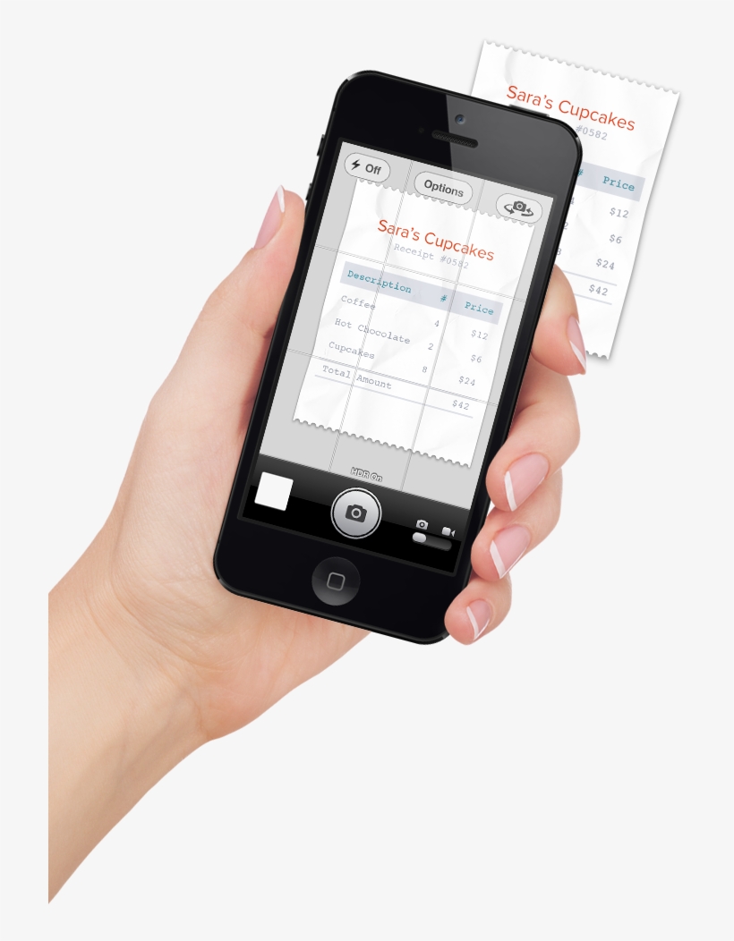 Receipts-hand - Taking Photo Of Receipt, transparent png download
