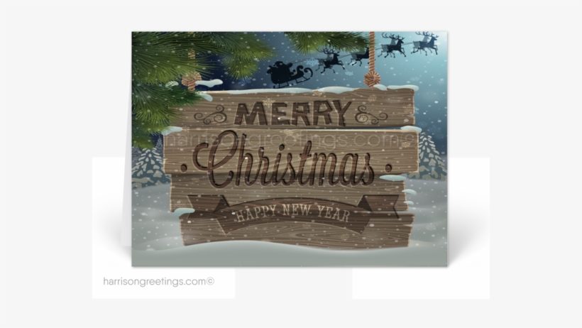Rustic Wood Merry Christmas Holiday Cards - Merry Christmas Holiday Cards - Set Of 20, transparent png download