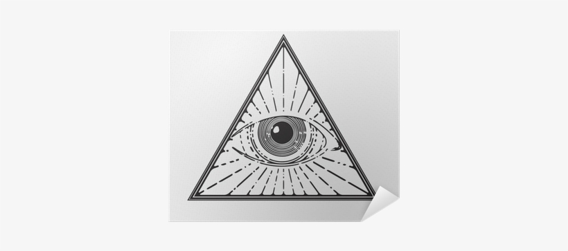 All Seeing Eye Symbol, Vector Illustration Poster • - Illuminati Symbol Vector, transparent png download