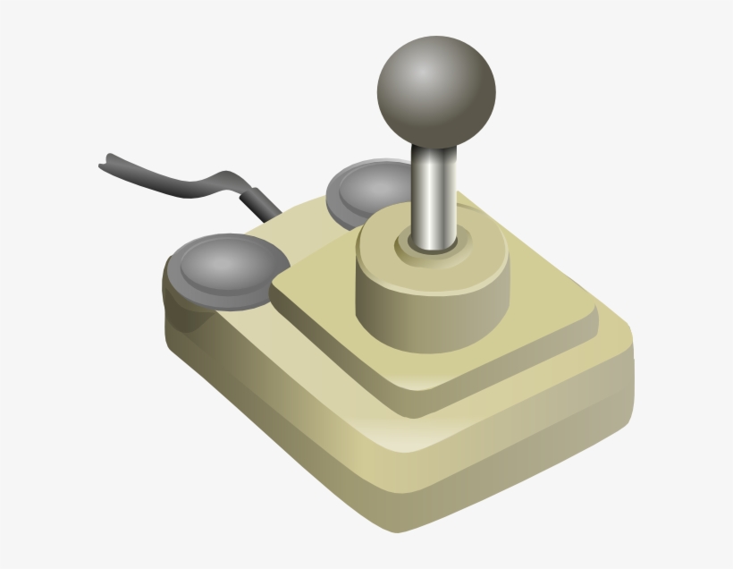 Free Vector Joystick Beige Gray Clip Art - Joystick Clip Art, transparent png download