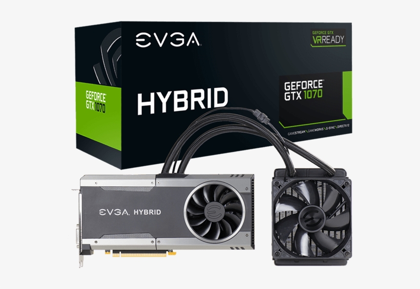 08g P4 6278 Kr - Evga Geforce Gtx 1070 Ftw Hybrid Gaming, transparent png download