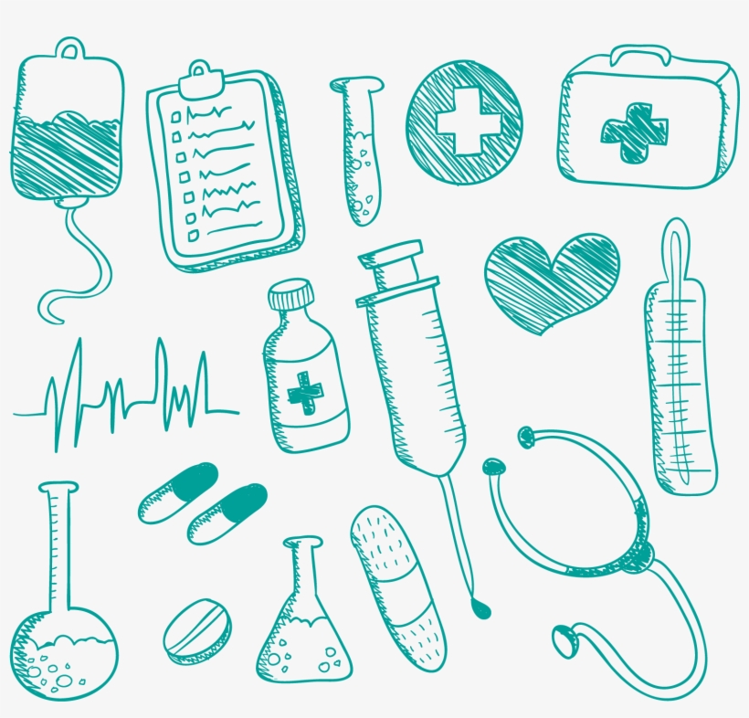 Medicine Nursing Drawing Doodle - Medical Doodle Png, transparent png download