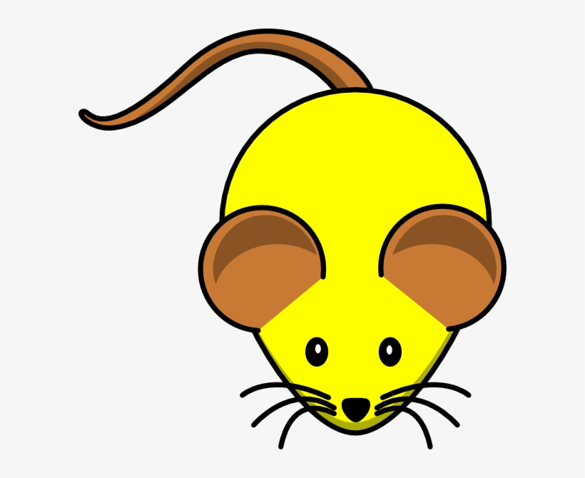 Yellow Mouse W/ Brown Ears Svg Clip Arts 600 X 590, transparent png download