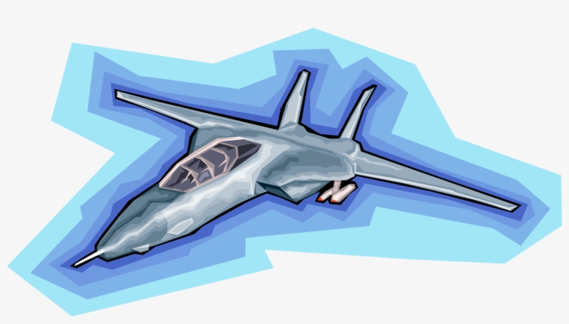 Vector Illustration Of Military Airforce Jet Airplane - Airplane, transparent png download