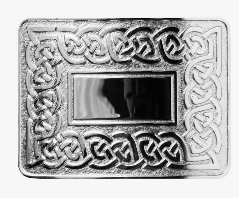 Celtic Link Chrome Belt Buckle - Belt Buckle, transparent png download