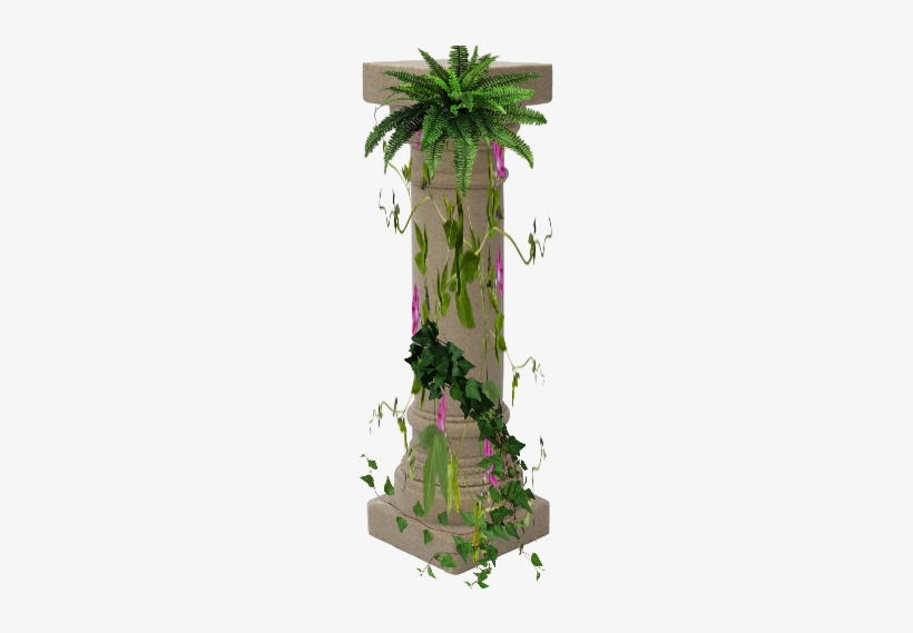Flowers Vines Column Pillar Prop Png Prop Vine Tutorial - Pillar With Plant Vines, transparent png download