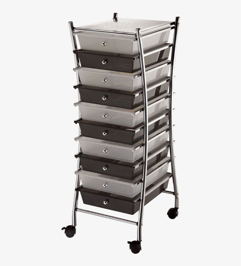 Blue Hills Studio X-frame Storage Cart, 10 Drawers, - Blue Hills Studio Sc10csm-x X-frame Storage Cart 10-drawer, transparent png download