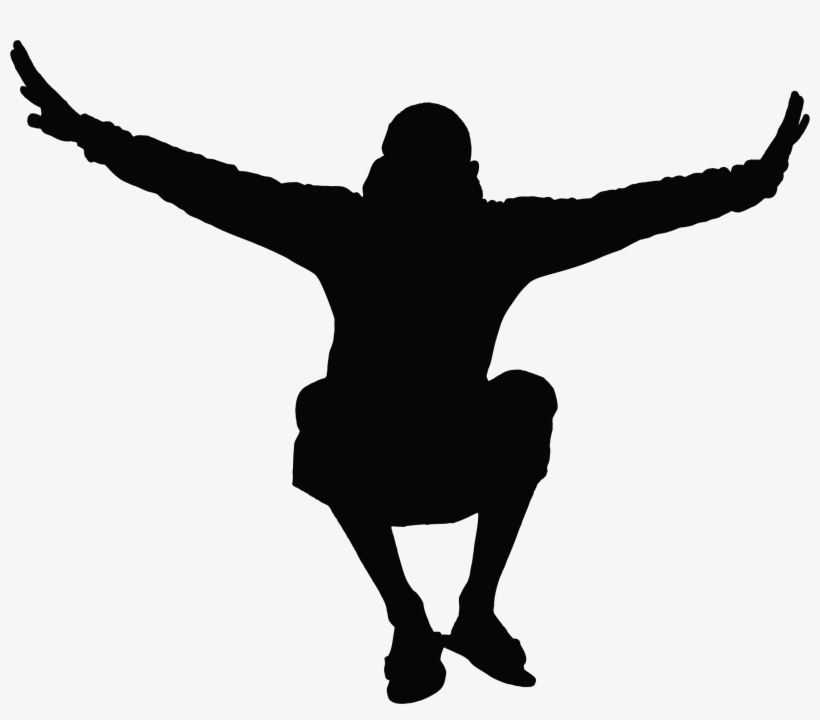 Big Image - Person Jumping Silhouette Png, transparent png download