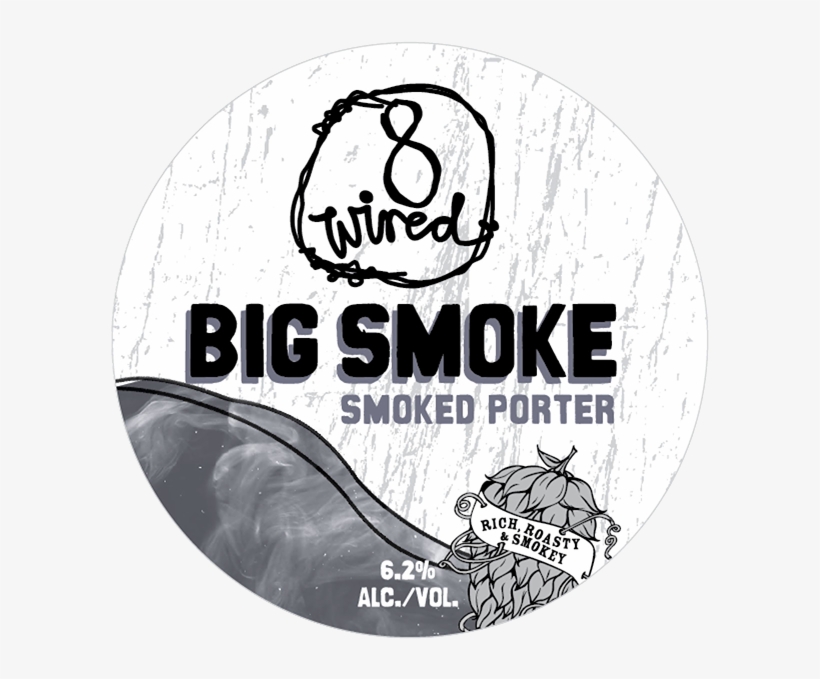 Bigsmoke Tapbadge Cropped Web - 8 Wired Cucumber Hippy, transparent png download