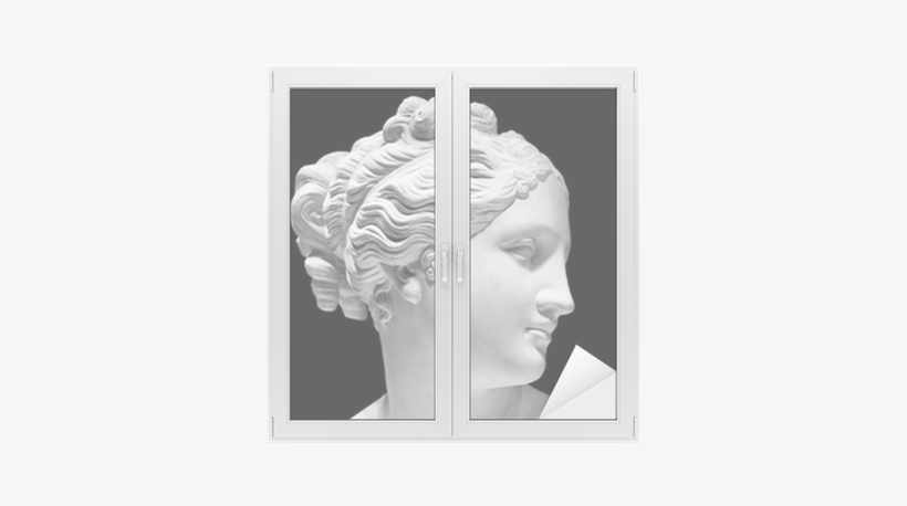 Classic White Bust Of Greek Goddess Isolated On Black - Goddess, transparent png download