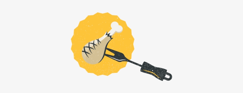 Chicken Fork Image Illustration - Illustration, transparent png download
