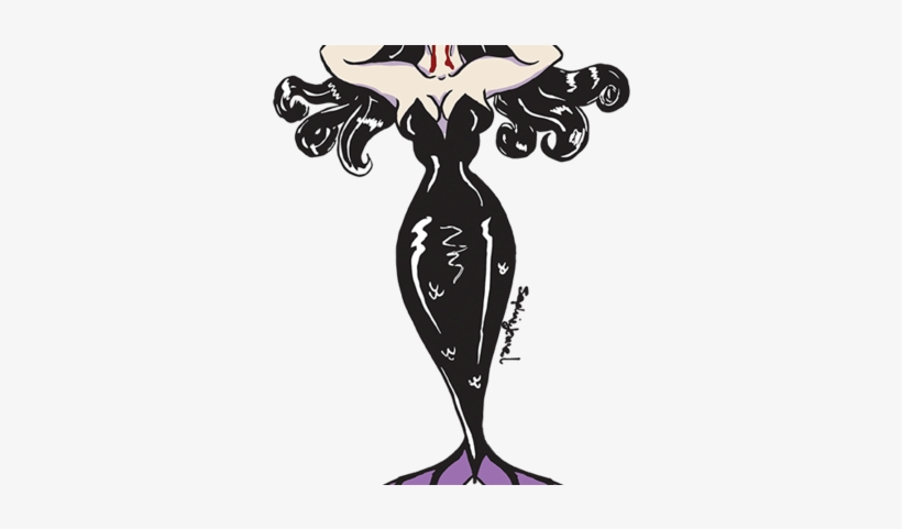 Vampira Mermaid Sticker - Vampire, transparent png download