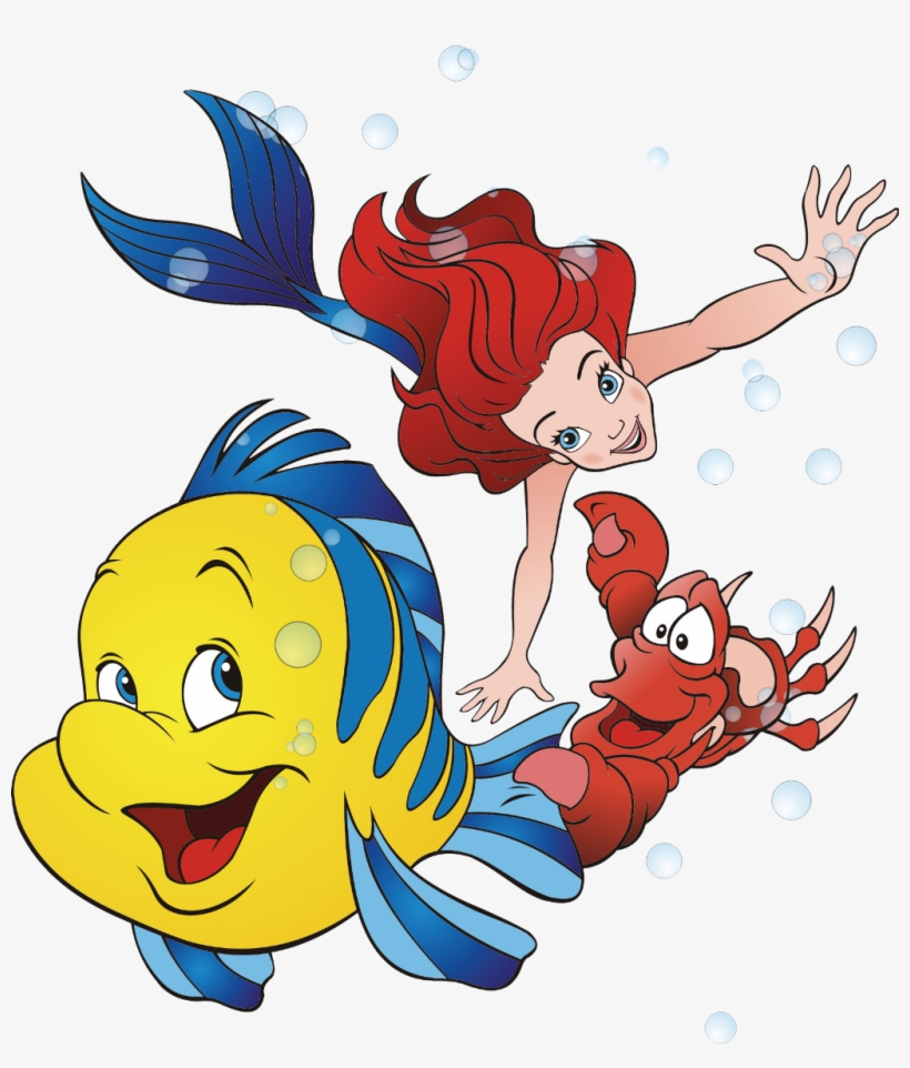 Littlemermaid Flounder Sebastian Cartoon Sebastian The Little Mermaid
