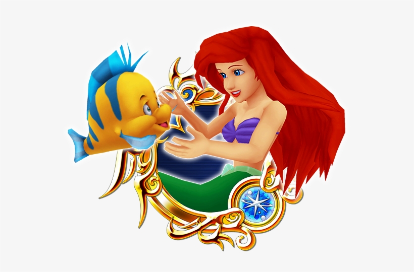 Clip Freeuse Stock Ariel Transparent Princess Flounder - Stained Glass 1 Khux, transparent png download