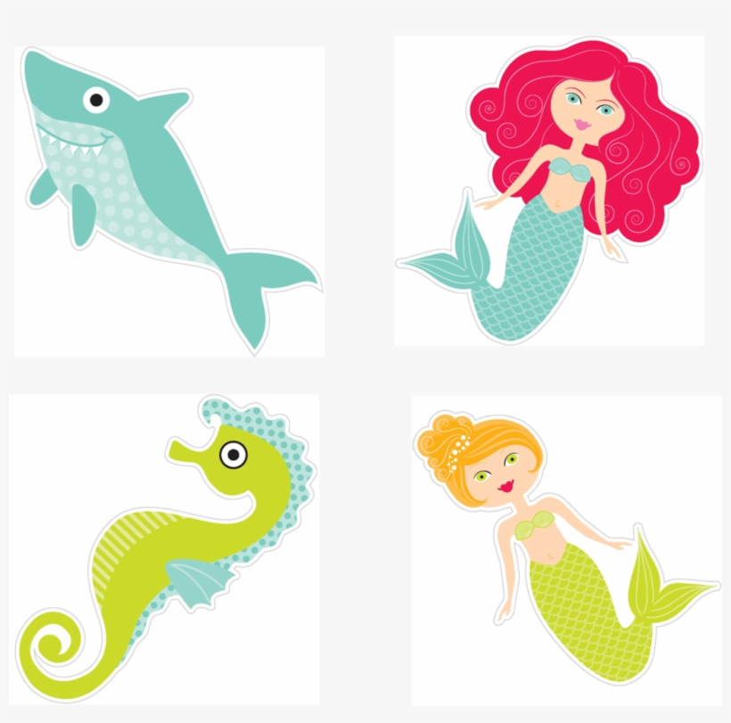 Mermaid Clipart Shark - Shark And Mermaid Clipart, transparent png download