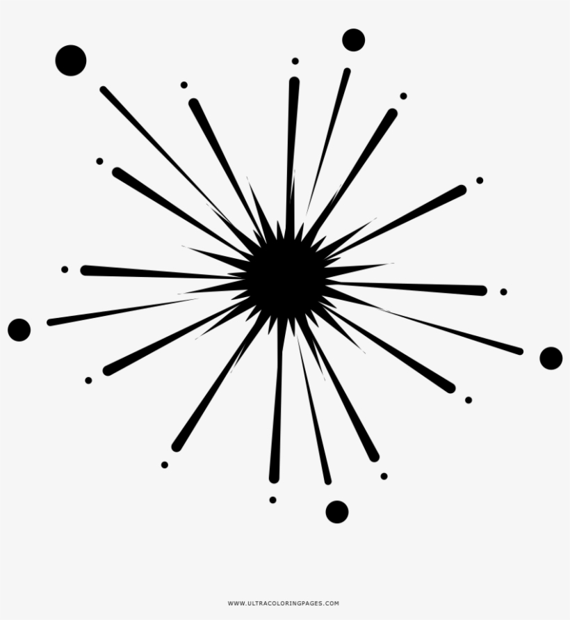 Dibujo De Fuegos Artificiales Para Colorear - Fogos Png Desenho, transparent png download