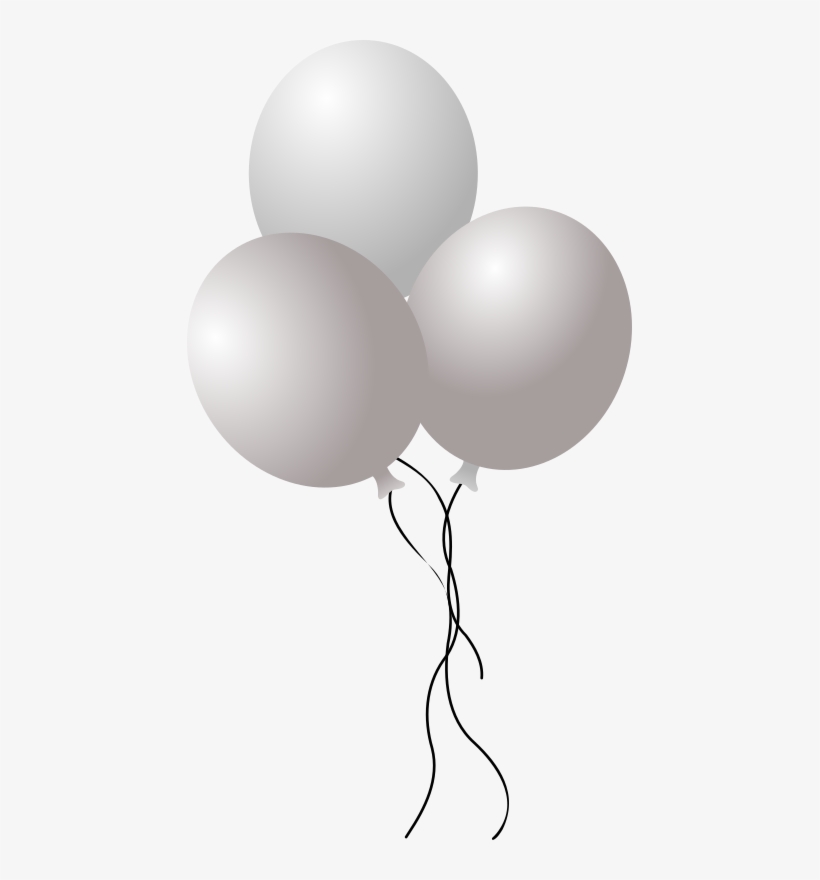 Mono Colored Medium Image Png - White Birthday Balloon Png, transparent png download