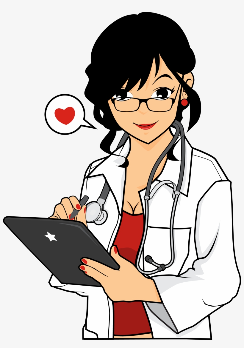 nurse black and white clipart