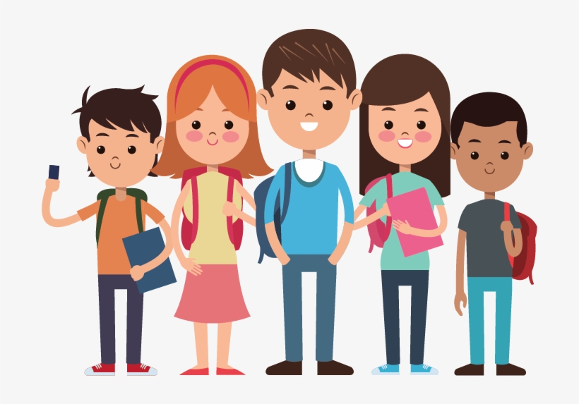 Student Cartoon Png - Imagens De Grupo De Escola, transparent png download