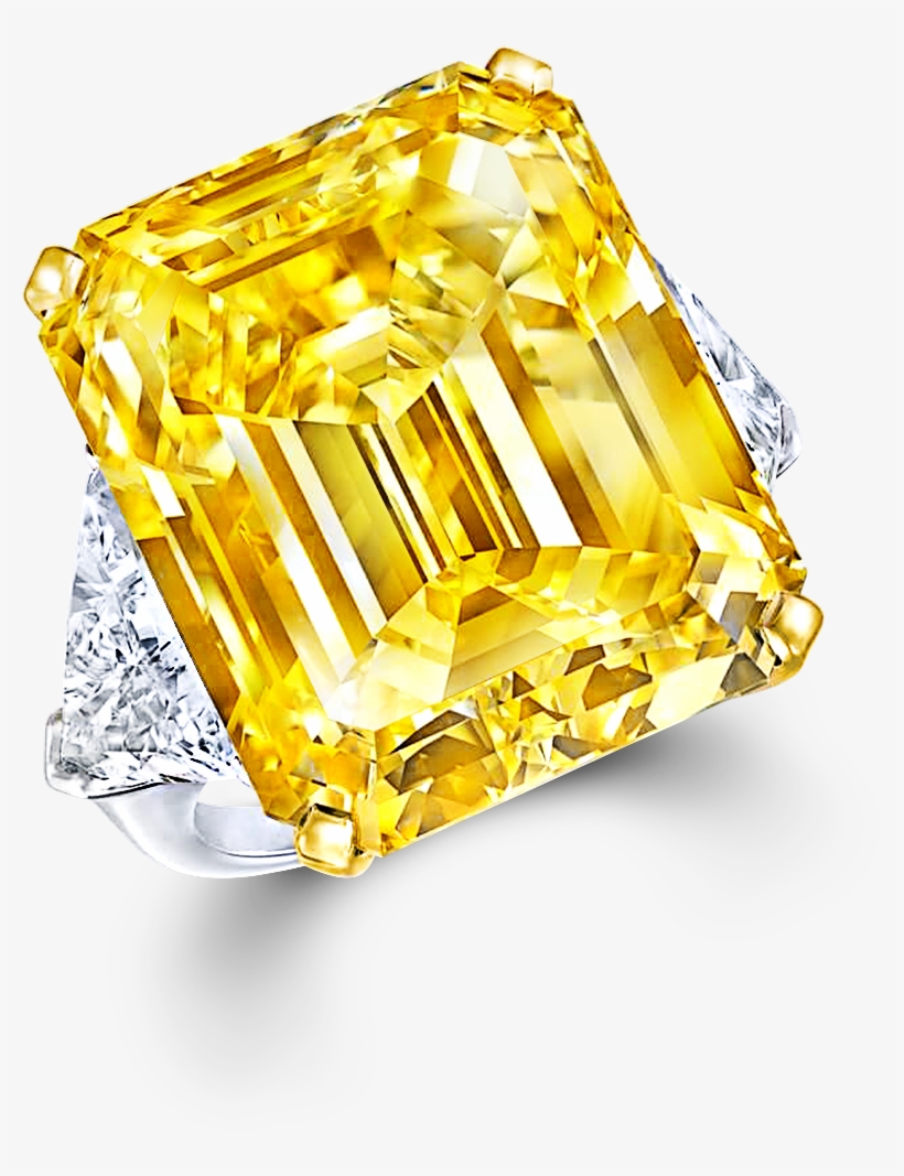 A Graff Ring Featuring A Fancy Intense Internally Flawless - Diamond Yellow, transparent png download