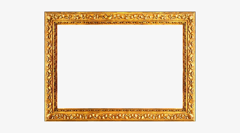 Cadre Ancien Bois Sculpte Dore - Picture Frame, transparent png download