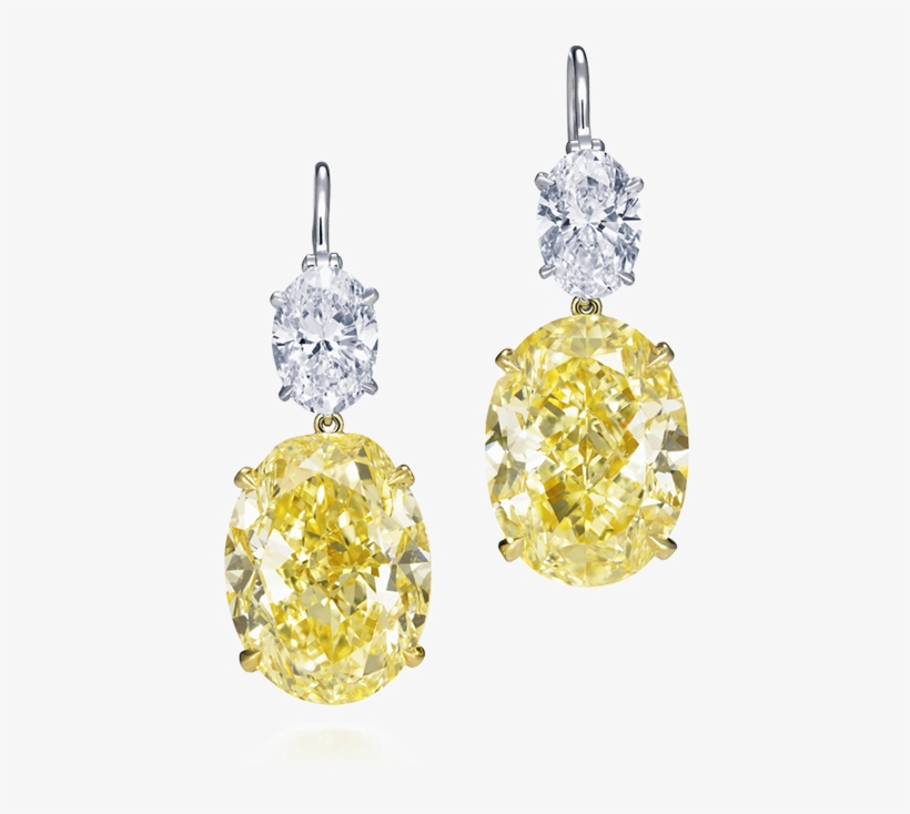 And Last, But Never Least Yellow Diamonds If You Are - Harry Winston Yellow Diamond Earrings, transparent png download