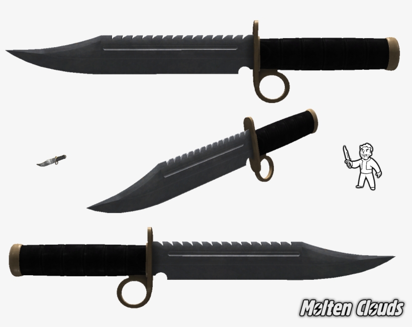 Combat Knife From Fallout - Fallout New Vegas Combat Knife, transparent png download