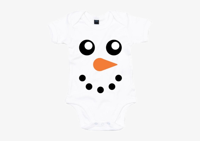 Snowman Face Babygrow - Penguin, transparent png download