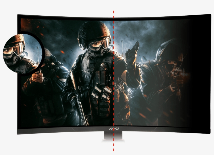 %ntsc - Msi Optix Mag24c, transparent png download