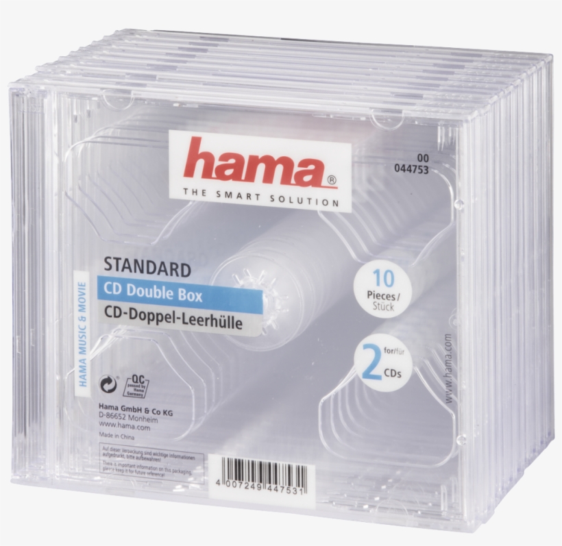 Standard Cd Double Jewel Case, Pack Of 10, Transparent, transparent png download