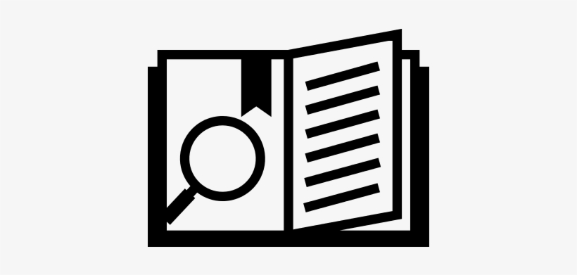Searching On An Open Book Vector - Icono De Folleto, transparent png download