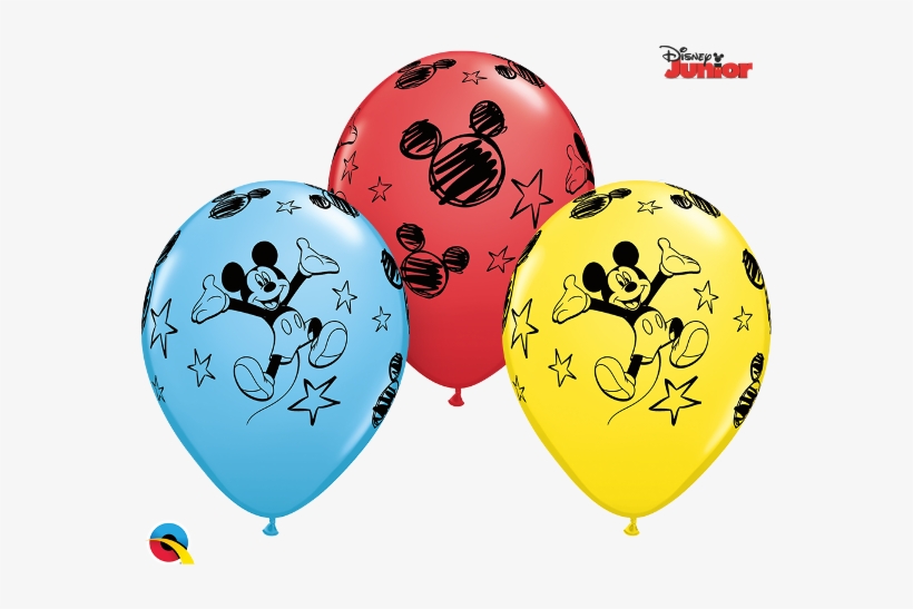 Mickey Mouse Assorted Colour 11" Latex Balloons - Mickey Mouse Latex Balloons 6s, transparent png download