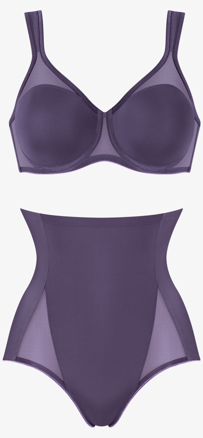 Shape Sensation Minimiser Bra And High Waist Brief - Lingerie Top, transparent png download