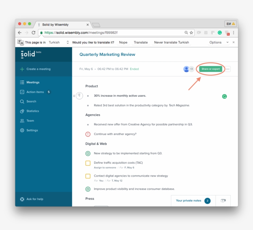 On The Upper Right Corner, You'll See The "share Or - Meeting, transparent png download
