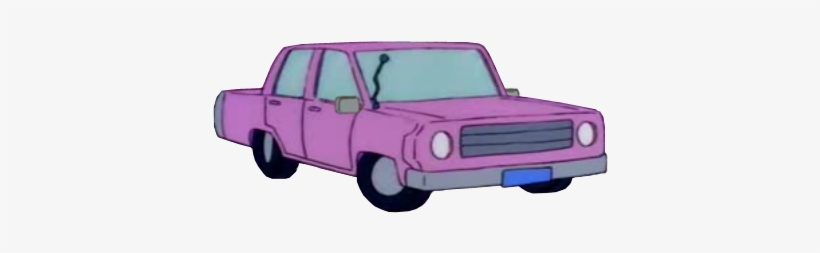Pink Sedan - Simpsons Car, transparent png download