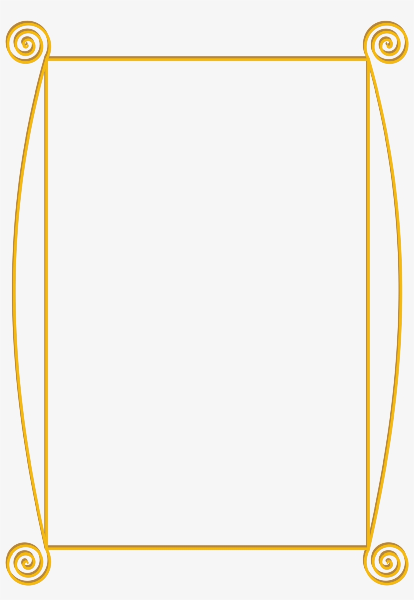 Golden Spiral Frame Big Image Png - Simple Golden Frame Png, transparent png download