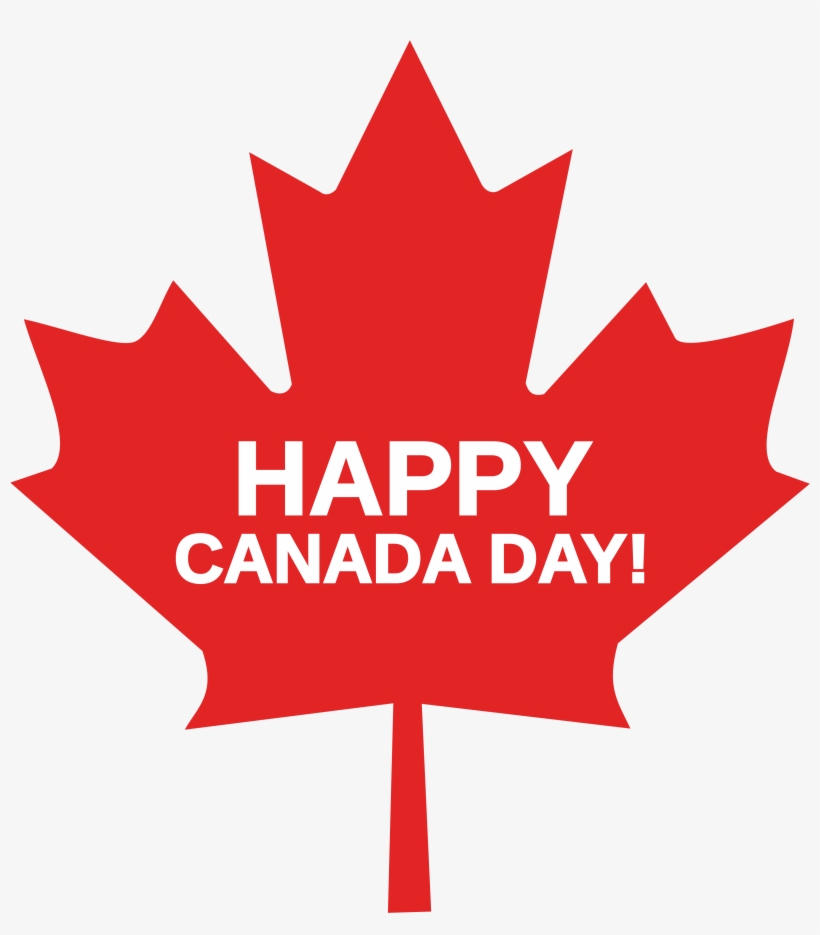 Free Clipart Of A Happy Canada Day Maple Leaf - Happy Canada Day 2018, transparent png download