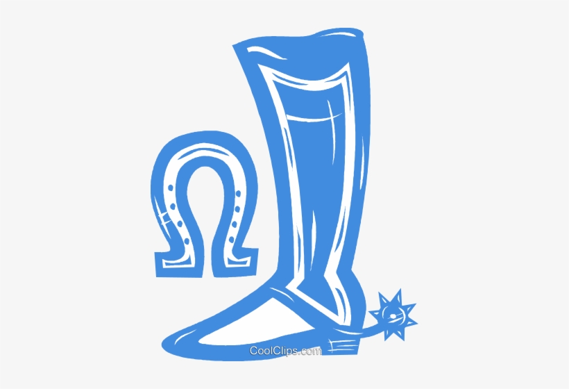 Riding Boot And Horseshoe Royalty Free Vector Clip - Illustration, transparent png download